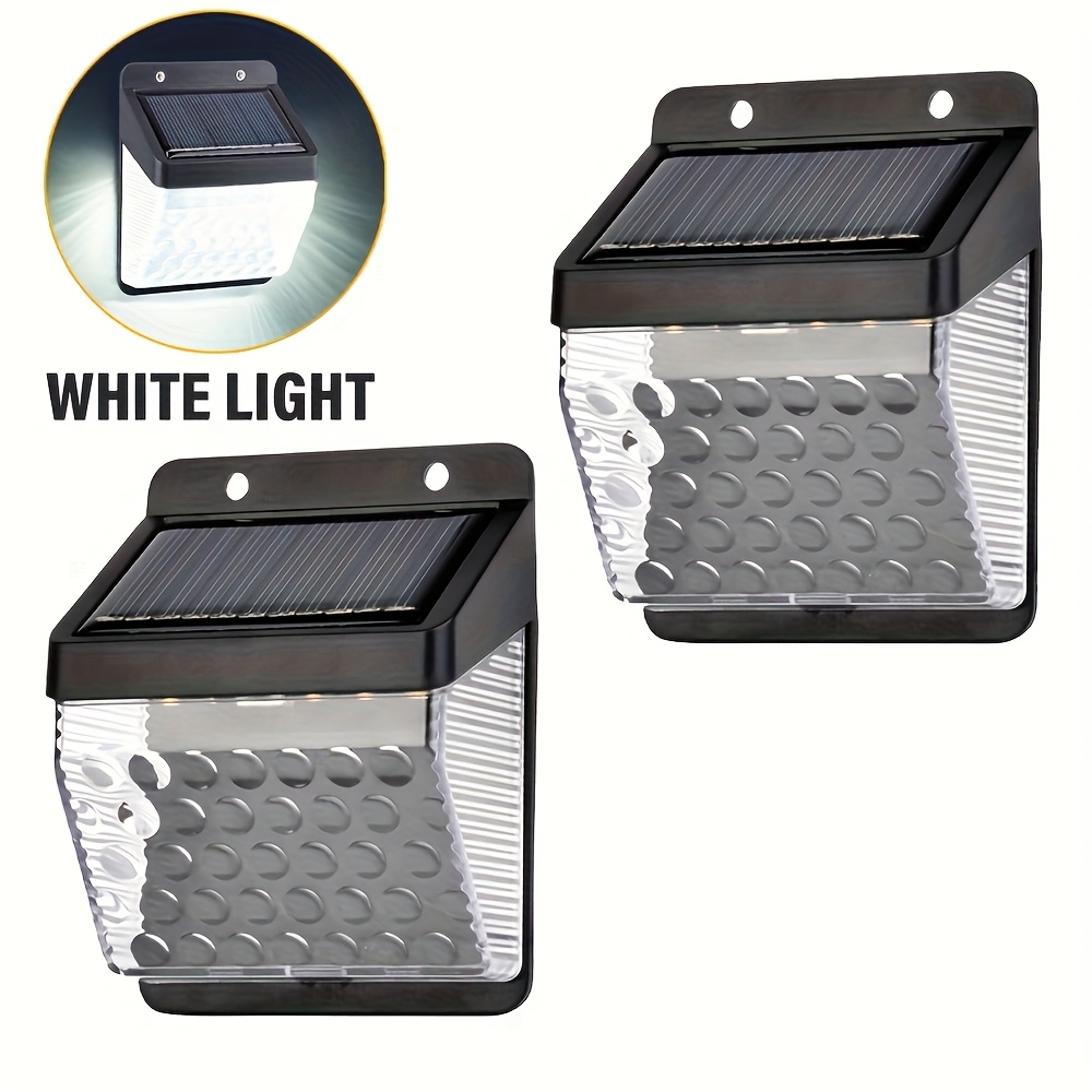 Outdoor Lighting Garden - ไฟ LED พลังงานแสงอาทิตย์ พร้อมเซ็นเซอร์ตรวจจับความเคลื่อนไหว PIR สำหรับติดผนัง