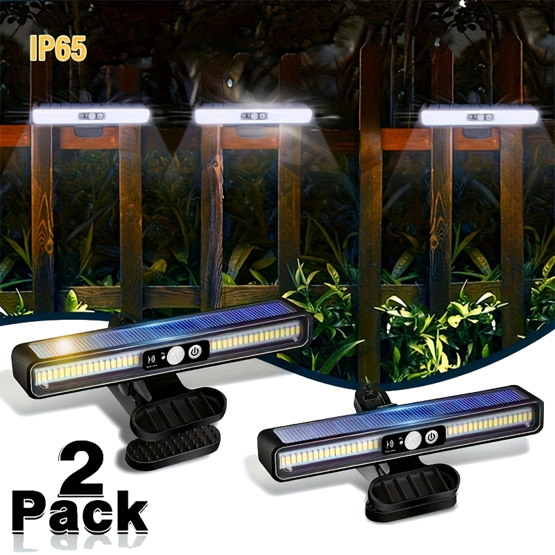 Outdoor Lighting On Fence - ไฟพลังงานแสงอาทิตย์แบบหนีบติดตั้งภายนอก กันน้ำ ไฟรั้วพลังงานแสงอาทิตย์พร้อมหลอด LED 36 ดวง