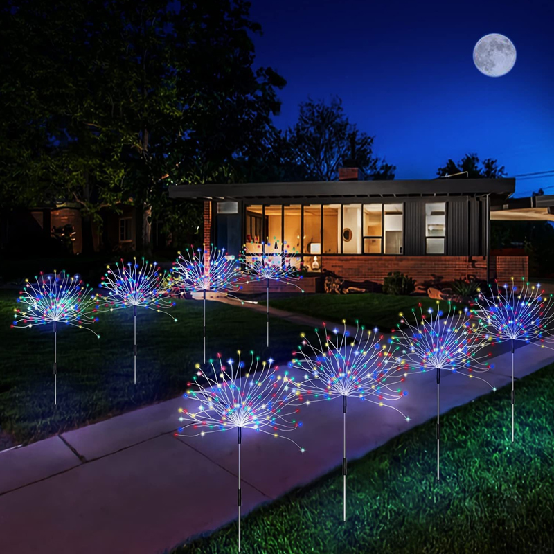 Outdoor Lighting Ground - พลุพลังงานแสงอาทิตย์ไฟกลางแจ้งกันน้ำไฟสายสำหรับตั้งแคมป์สร้างบรรยากาศโคมไฟสนามพลังงานแสงอาทิตย์ปลั๊กไฟไฟไฟพลุไฟสายไฟ