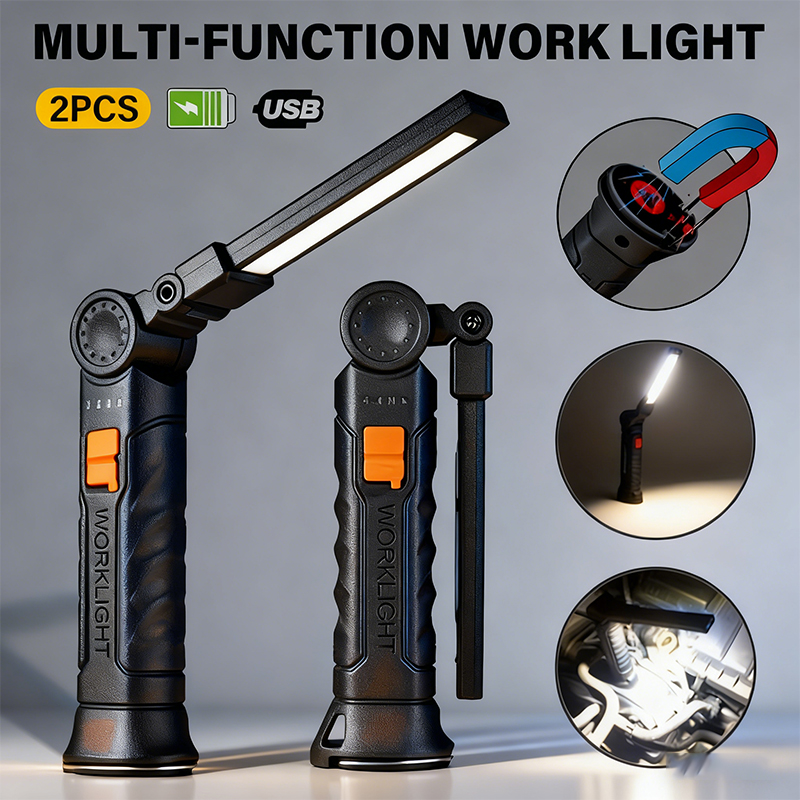 Outdoor Lighting B&Q - ไฟฉาย LED แบบพกพา COB ชาร์จไฟผ่าน USB