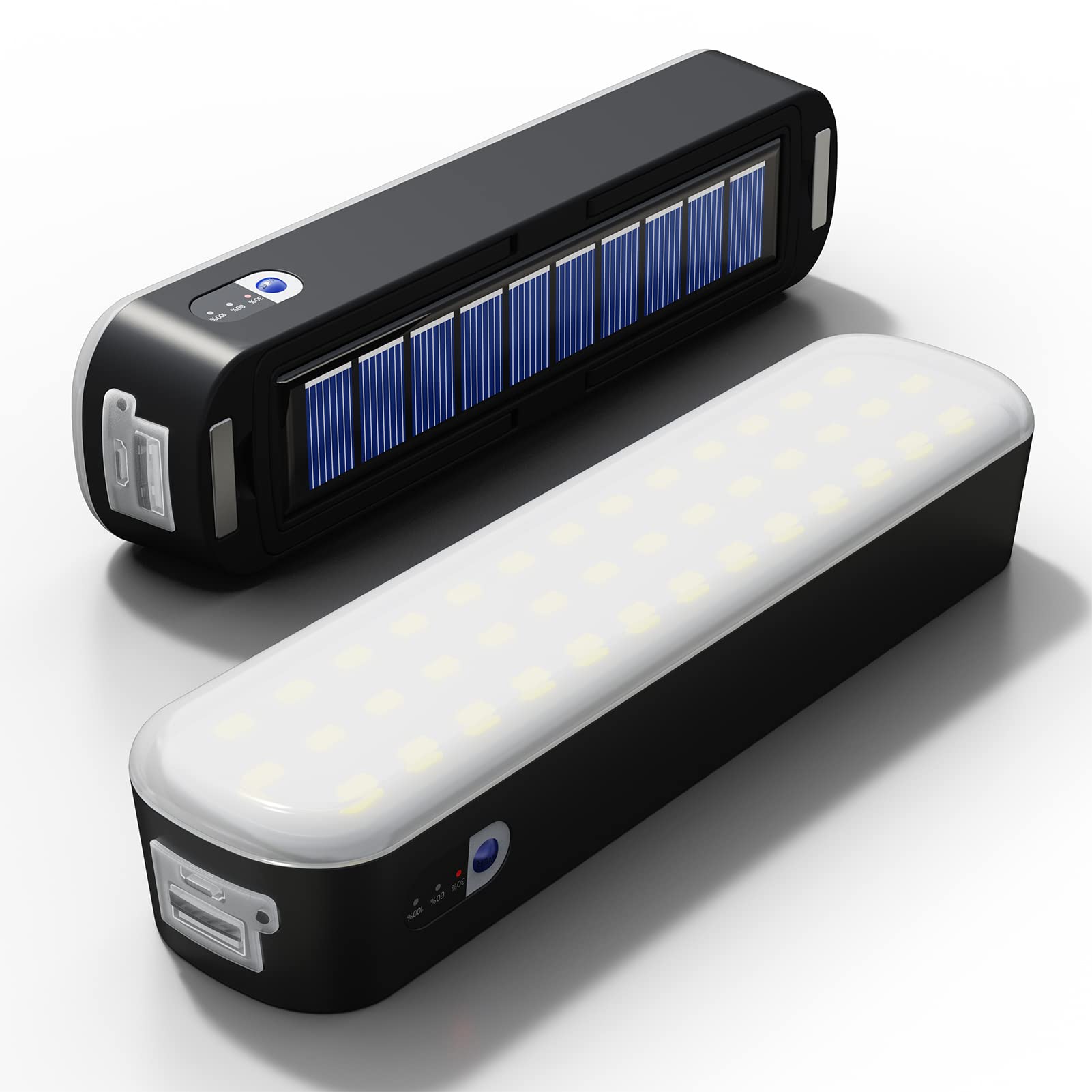 Outdoor Lighting On Fence - ตะเกียงตั้งแคมป์ชาร์จพลังงานแสงอาทิตย์4800mAh แบตสำรองได้3โหมดโคมไฟ LED พร้อมไฟเต็นท์แม่เหล็กโคมไฟทำงานโรงรถ