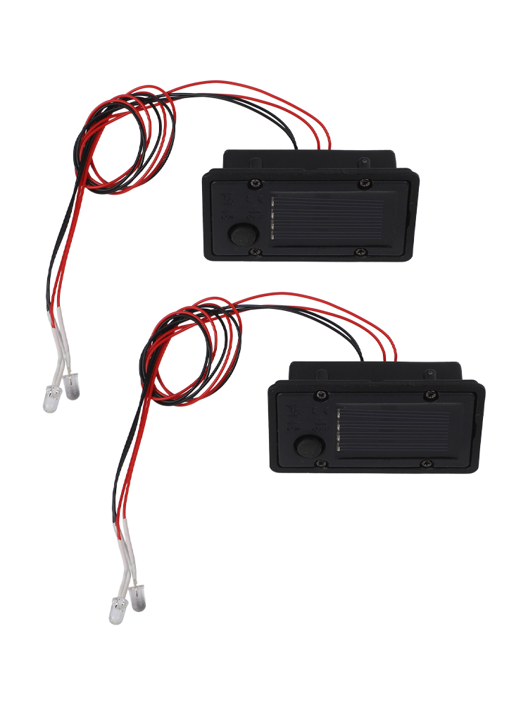 Outdoor Lighting Ground - กล่องไฟพลังงานแสงอาทิตย์ 2 ชิ้น พร้อมหลอดไฟ LED ติดตั้งง่าย