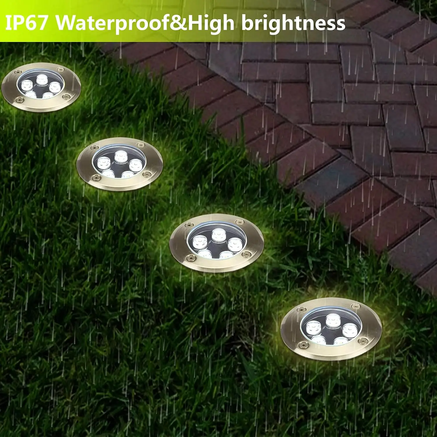 Outdoor Lighting Underground Wiring - ไฟทางเดินแบบฝังกลางแจ้งสำหรับลานบ้าน, ขั้นบันได, ทางรถวิ่ง, ไฟส่องสว่างภูมิทัศน์, แรงดันไฟฟ้าแบบไลน์, 220V,