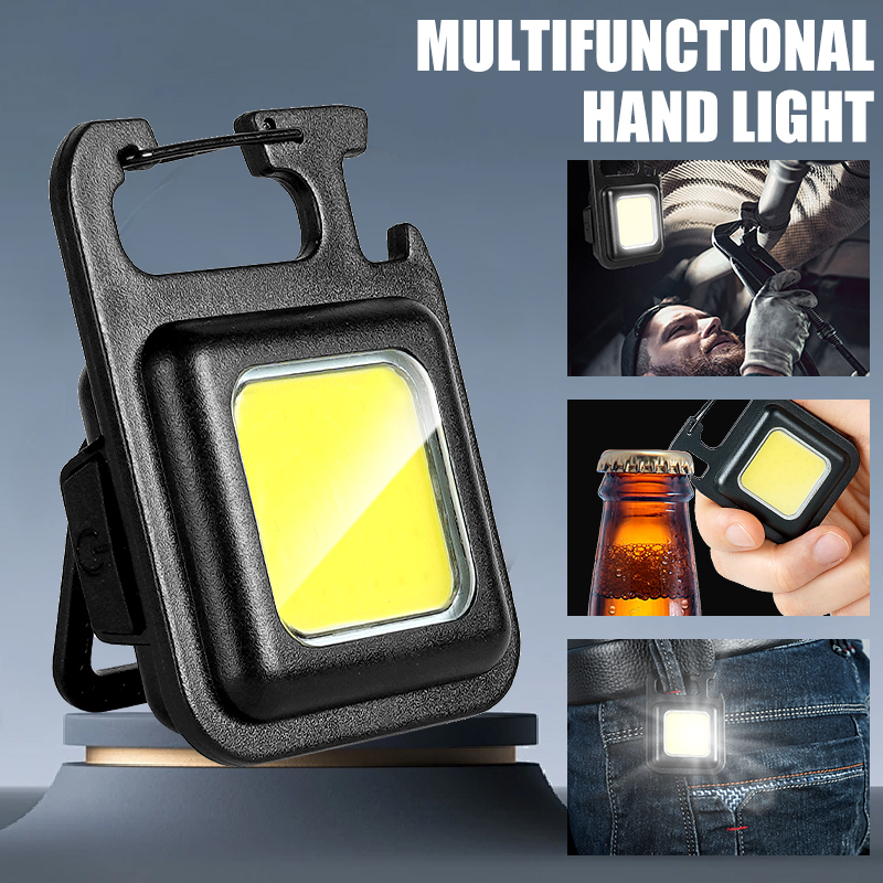 Outdoor Lighting B&Q - ไฟฉายพวงกุญแจ MINI COB สว่างพิเศษ พกพาสะดวก ชาร์จซ้ำได้