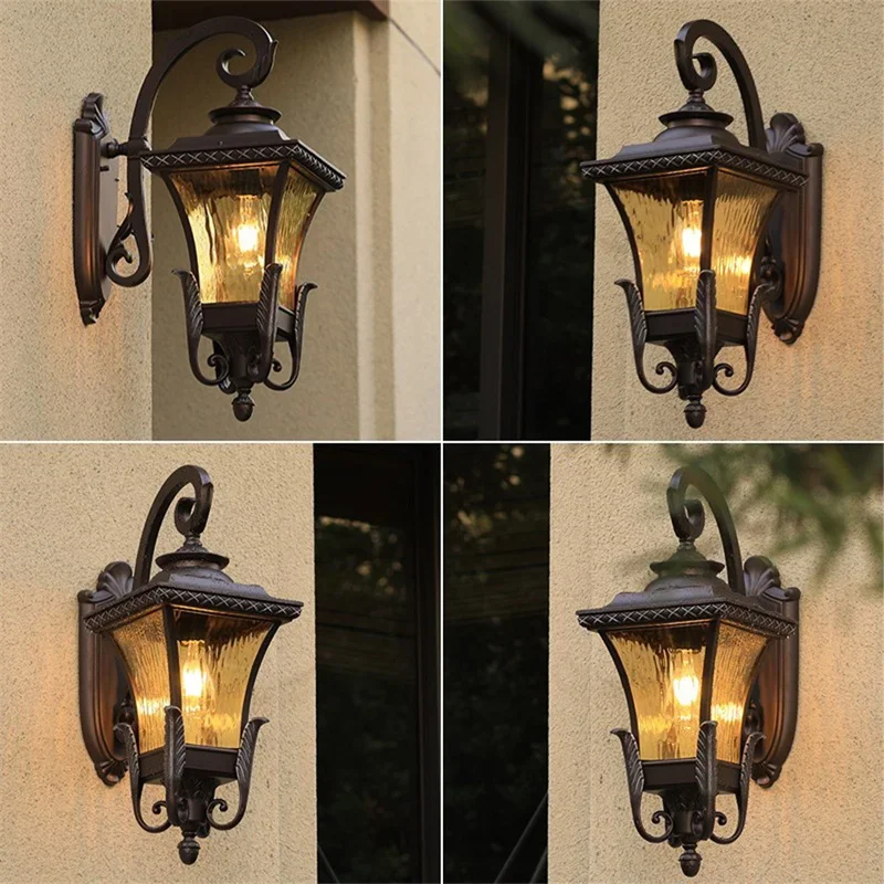 Outdoor Lighting Linear - โคมไฟติดผนังกลางแจ้งสไตล์ยุโรปสำหรับหมู่บ้านวิลล่า กันน้ำ ทนทาน คุณภาพสูง เหมาะสำหรับทางเดิน ระเบียง