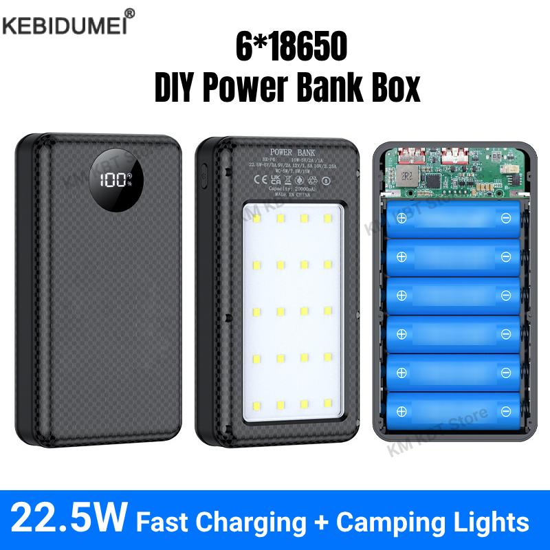 Outdoor Lighting Battery Operated - 18650 แบตเตอรี่ 22.5W Fast CHARGING DIY