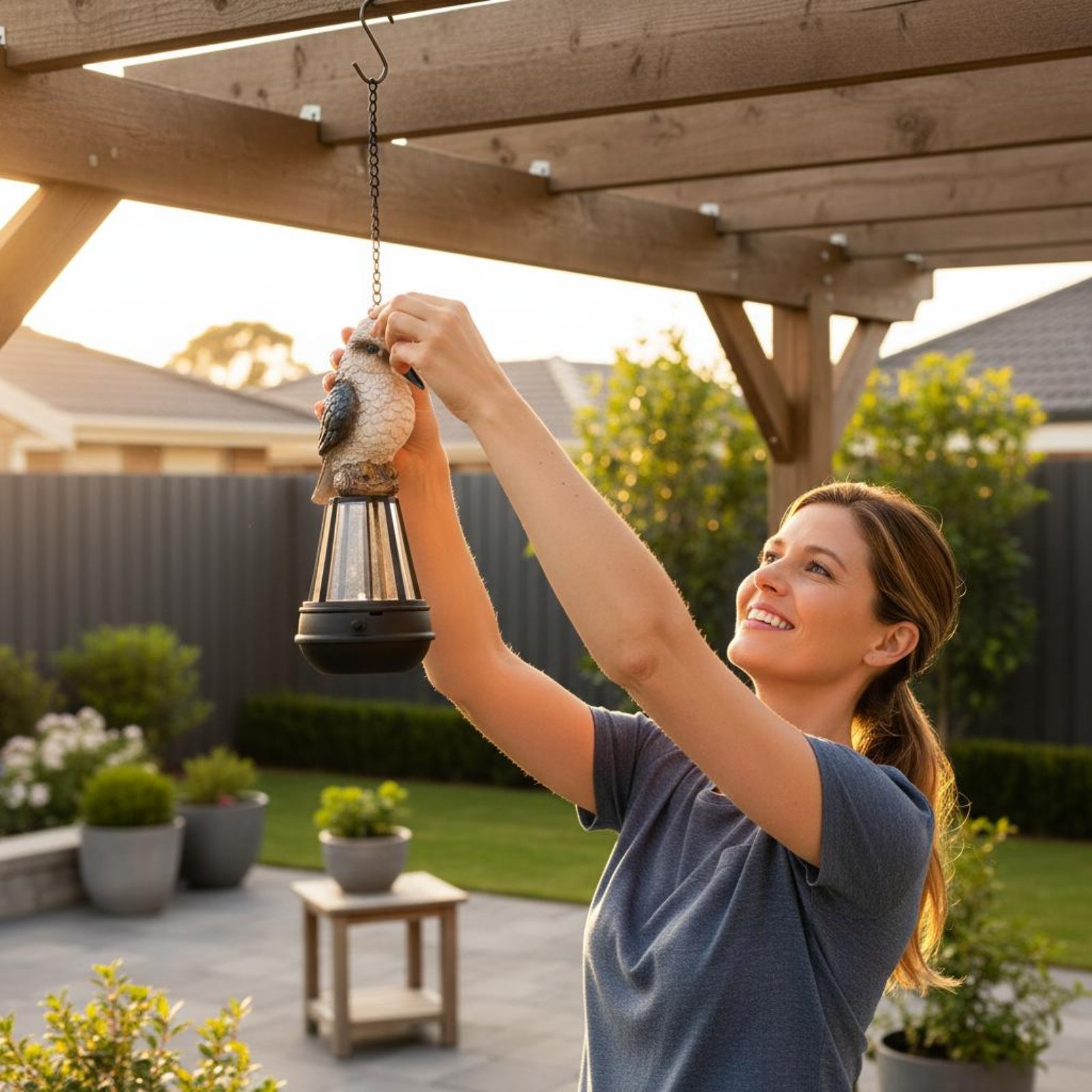 Solar Lantern Hanging - โคมไฟแขวนพลังงานแสงอาทิตย์ โคมไฟพลังงานแสงอาทิตย์ประหยัดพลังงาน โคมไฟสวนนกแก้ว โคมไฟกลางแจ้งกันน้ำ แสงสว่างรอบข้างที่อบอุ่น