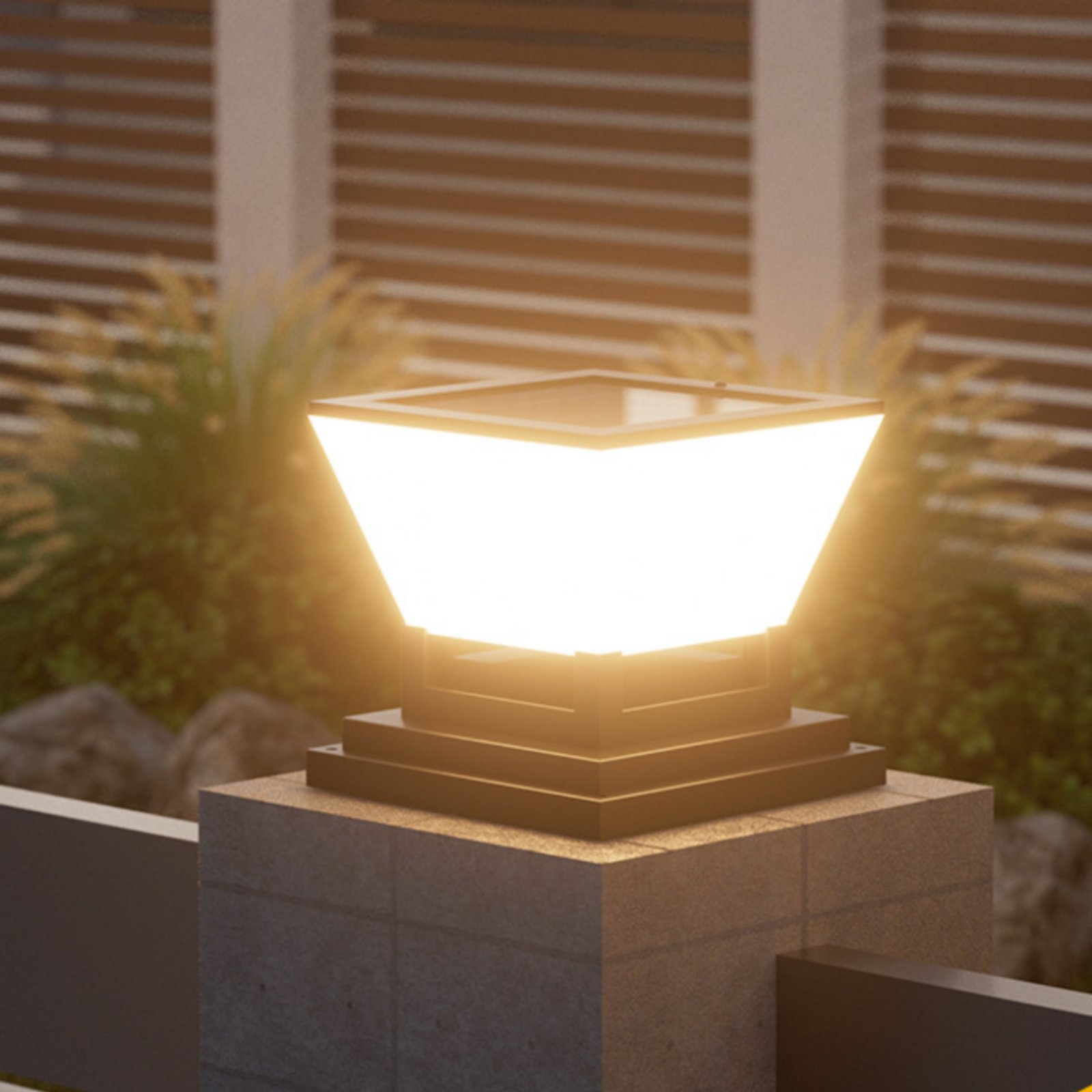 Post Cap Light - ไฟเสาโซลาร์เซลล์ ไฟรั้วโซลาร์เซลล์กันน้ำ โคมไฟรั้ว ไฟกันน้ำสำหรับภายนอกอาคาร ติดตั้งง่าย