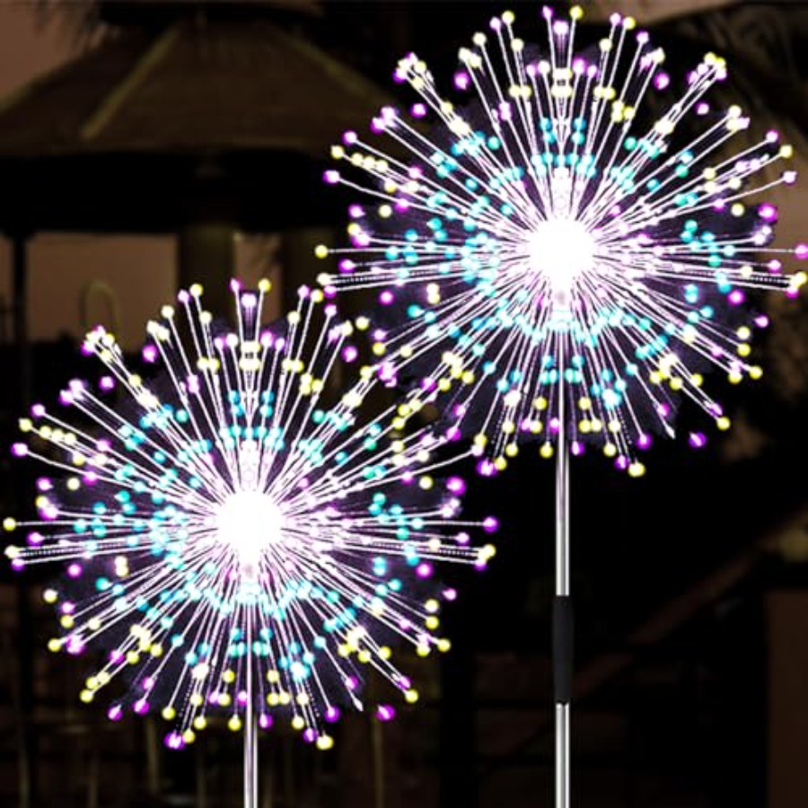 Lighting Wedding Outdoor - ไฟพลังงานแสงอาทิตย์รูปดอกไม้ไฟ, โหมดแสงสว่าง ไฟพลังงานแสงอาทิตย์สำหรับภายนอกอาคาร กันน้ำ สำหรับสวน ลานบ้าน
