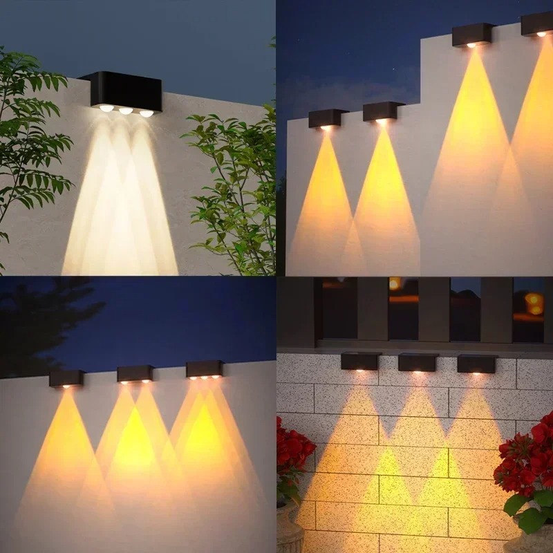 1/2/4 ชิ้น โคมไฟติดผนังพลังงาน - Outdoor Lighting On Fence บทวิจารณ์และราคา