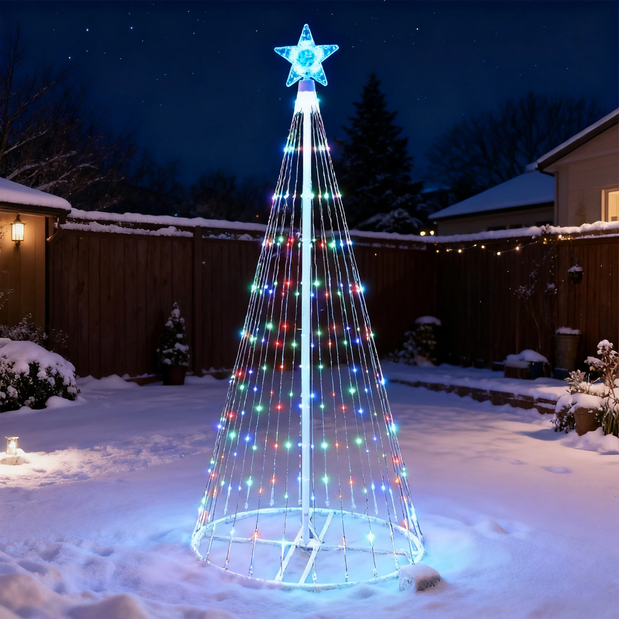 ไฟตกแต่งรูปดาวห้าแฉกแบบน้ำตก L - Outdoor Lighting Tree บทวิจารณ์และราคา
