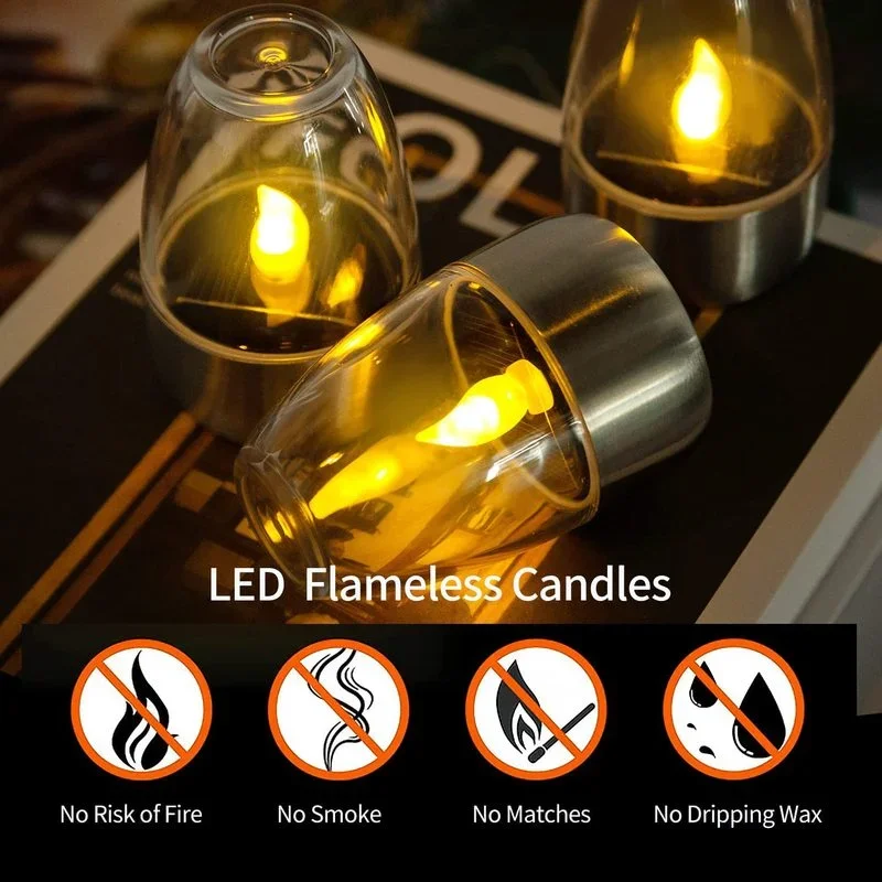 เทียนไร้เปลวไฟพลังงานแสงอาทิตย - Outdoor Lighting Battery Operated บทวิจารณ์และราคา