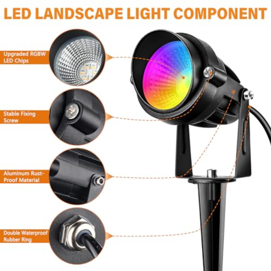 ไฟสปอตไลท์ RGB สำหรับภายนอกอาค - Color Changing Outdoor บทวิจารณ์และราคา