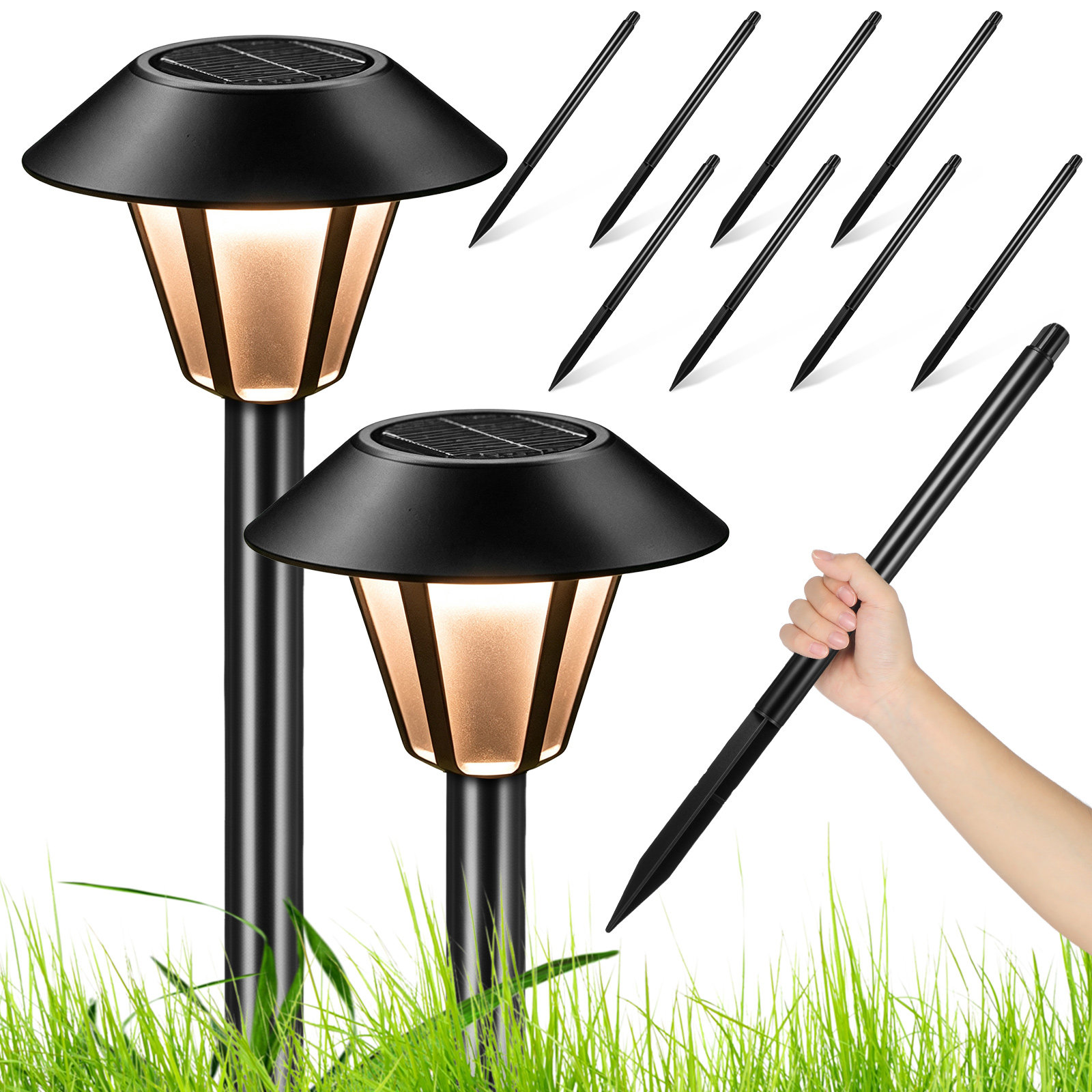 ชุด 8 ชิ้น ไฟโซลาร์เซลล์แบบปัก - Outdoor Lighting Ground บทวิจารณ์และราคา