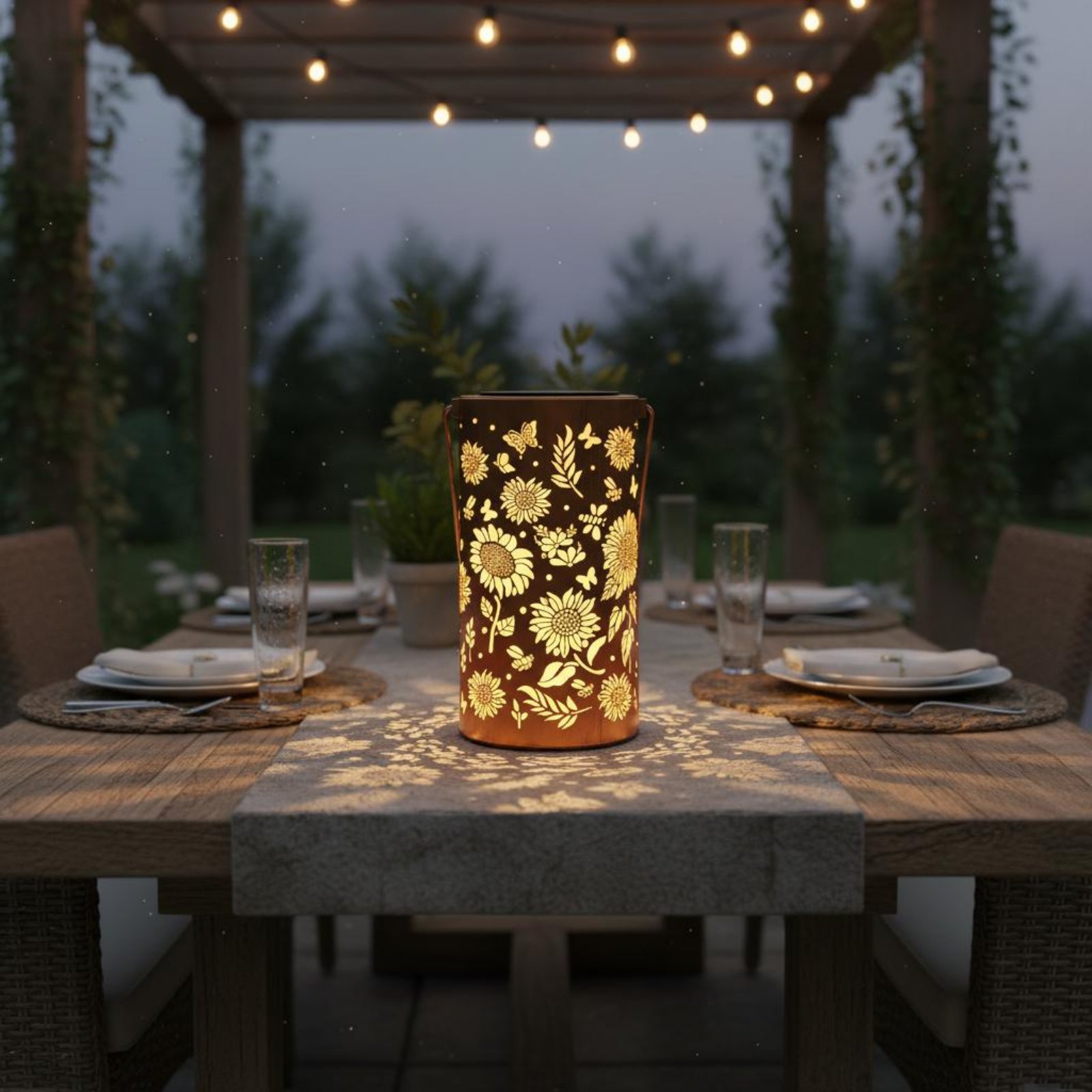 โคมไฟพลังงานแสงอาทิตย์หลากสีสั - Solar Lantern Hanging บทวิจารณ์และราคา