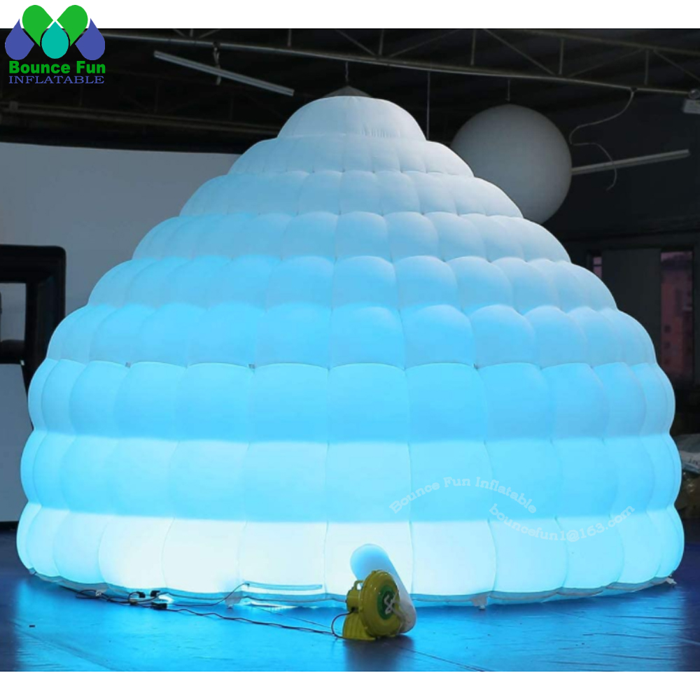 สีขาว Inflatable Igloo เต็นท์โ - Outdoor Lighting Rental For Party บทวิจารณ์และราคา