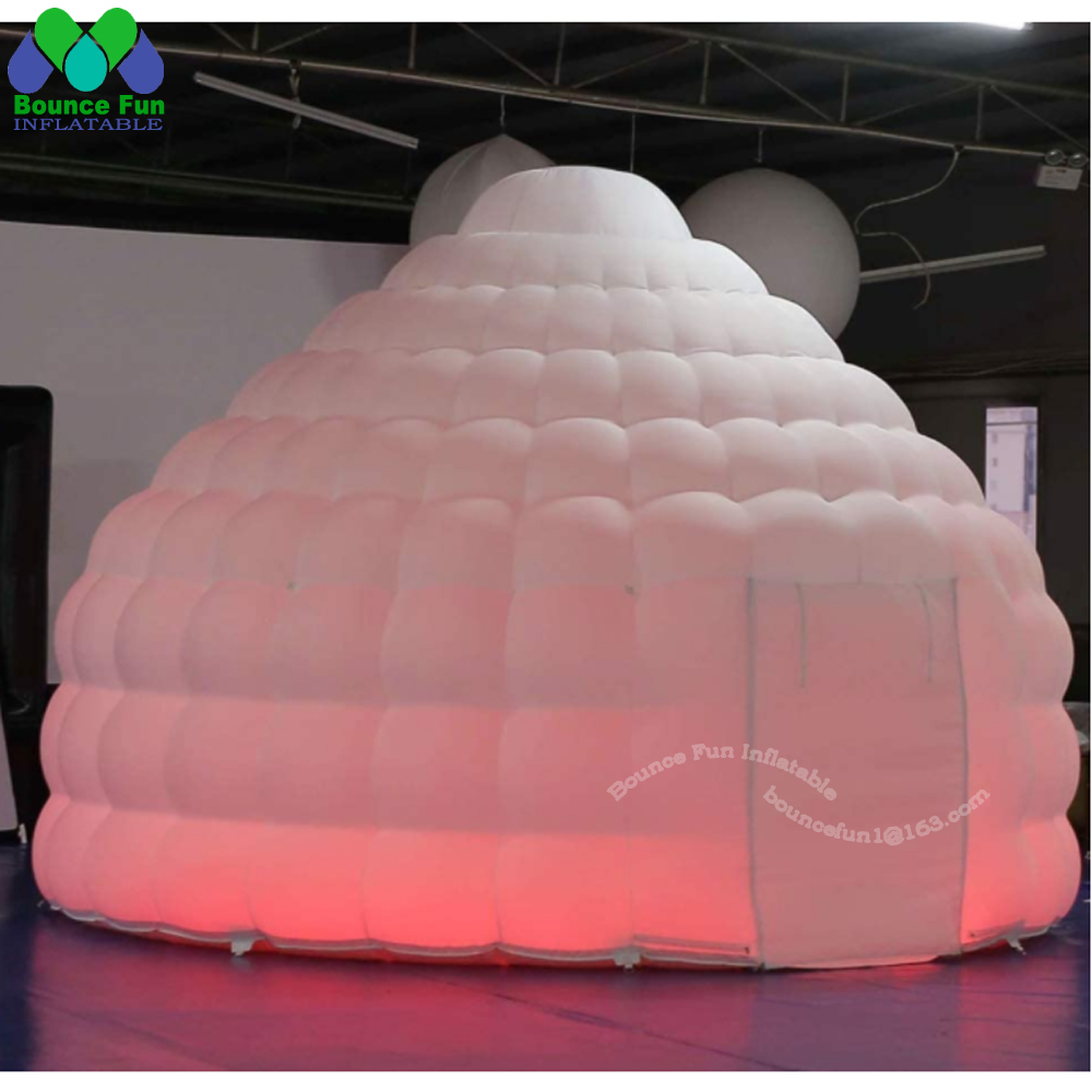 สีขาว Inflatable Igloo เต็นท์โ - Outdoor Lighting Rental For Party บทวิจารณ์และราคา