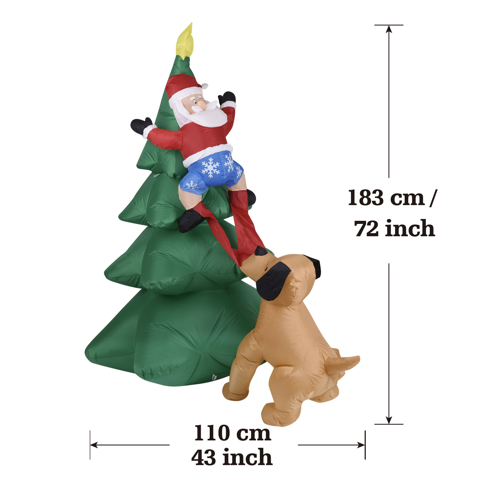 ตุ๊กตาสุนัขเป่าลมคริสต์มาส พร้ - Outdoor Lighting Tree บทวิจารณ์และราคา