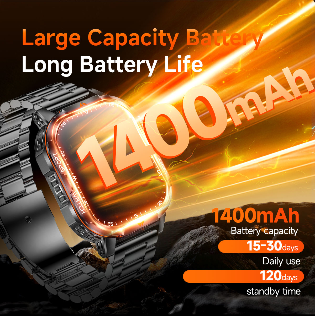 นาฬิกาสมาร์ทวอทช์ผู้ชายสำหรับก - Outdoor Lighting Battery Operated บทวิจารณ์และราคา