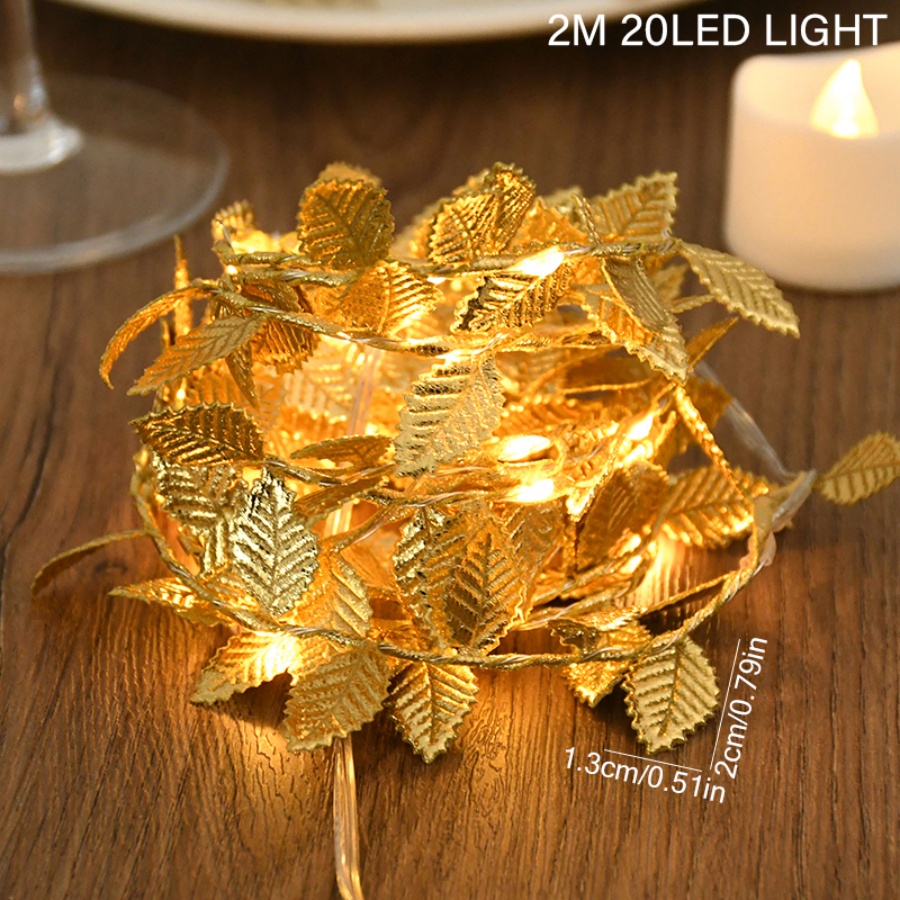 ไฟประดับรูปใบไม้สีทอง สายทองแด - Lighting Wedding Outdoor บทวิจารณ์และราคา