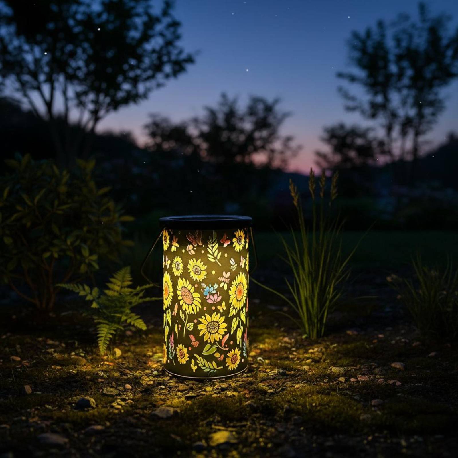 โคมไฟลายดอกไม้ ดีไซน์วินเทจ โค - Solar Lantern Hanging บทวิจารณ์และราคา