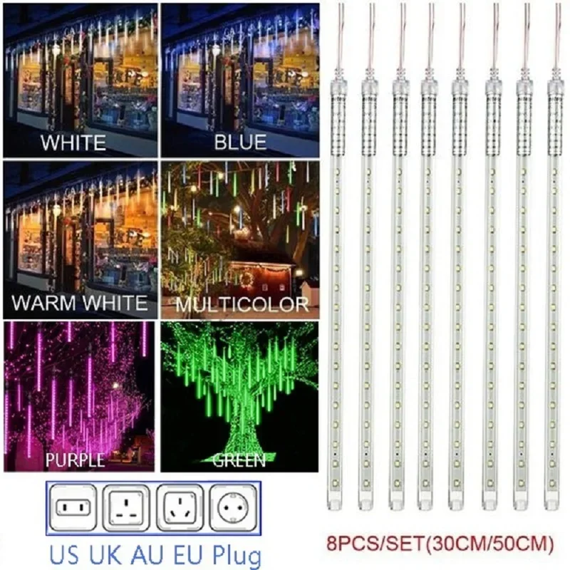 30 ซม./50 ซม.ฝนดาวตกกันน้ํา 8  - Outdoor Lighting Tree บทวิจารณ์และราคา
