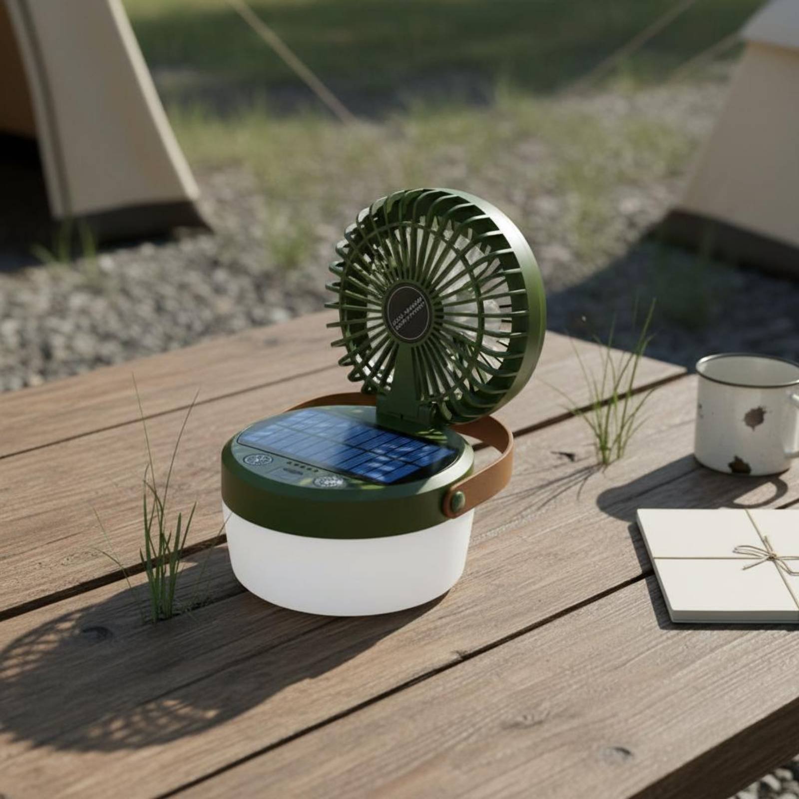 โคมไฟพัดลมพลังงานแสงอาทิตย์แบบ - Solar Lantern Hanging บทวิจารณ์และราคา
