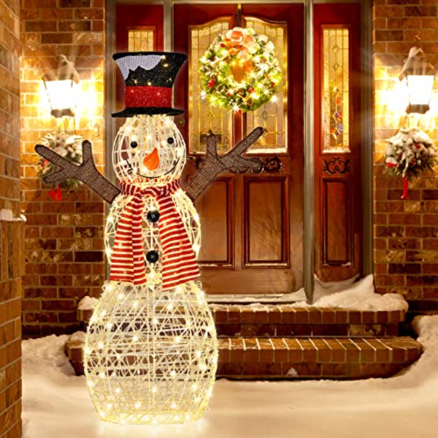 ของตกแต่งสนามหญ้ารูปมนุษย์หิมะ - Outdoor Lighting Ground บทวิจารณ์และราคา