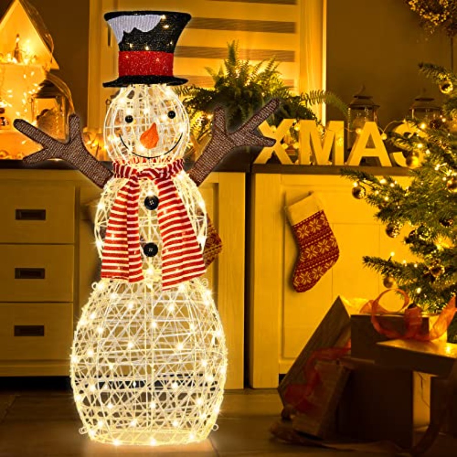 ของตกแต่งสนามหญ้ารูปมนุษย์หิมะ - Outdoor Lighting Ground บทวิจารณ์และราคา