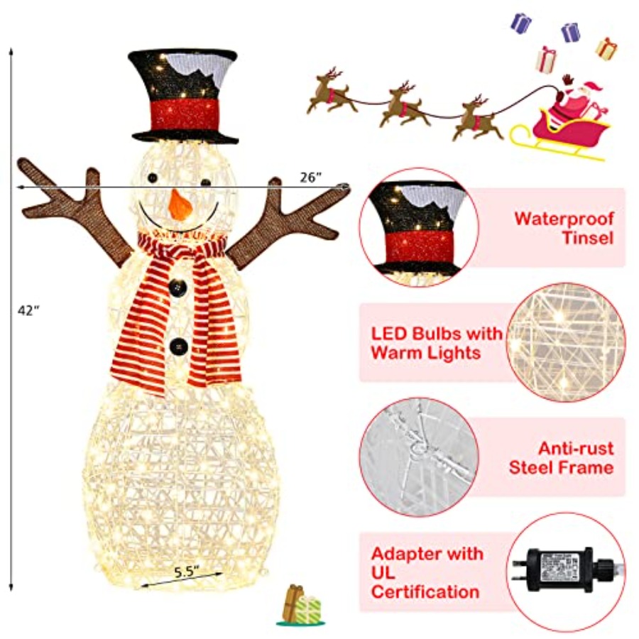 ของตกแต่งสนามหญ้ารูปมนุษย์หิมะ - Outdoor Lighting Ground บทวิจารณ์และราคา