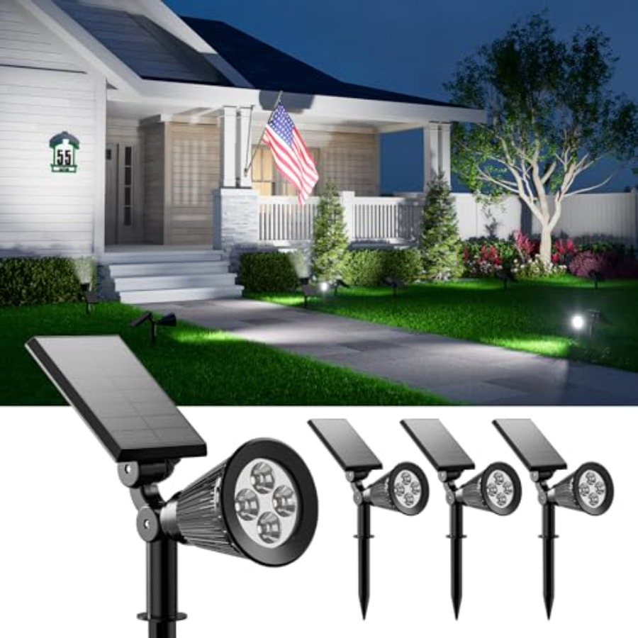 ไฟสปอร์ตไลท์พลังงานแสงอาทิตย์ส - Outdoor Lighting Tree บทวิจารณ์และราคา
