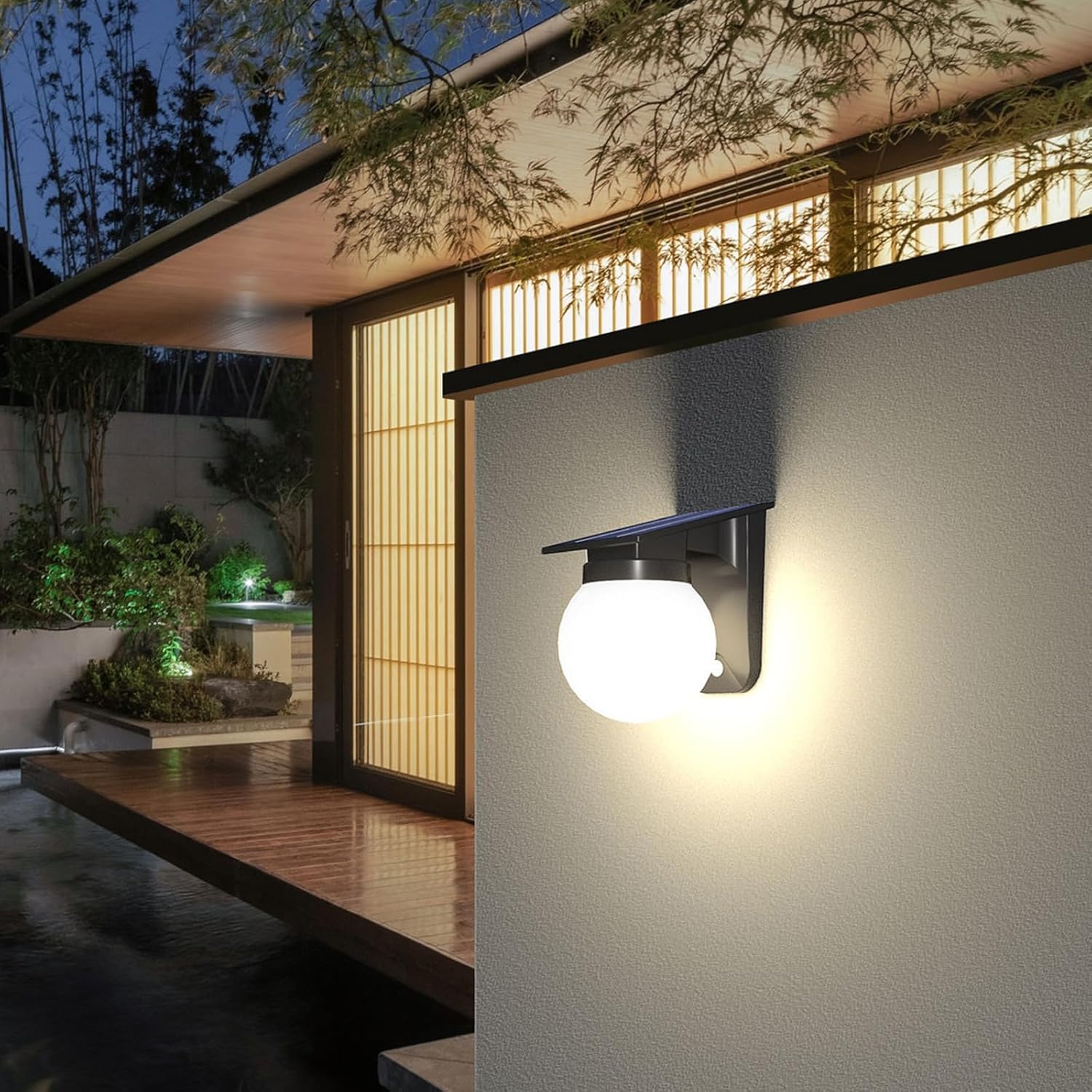 ไฟติดผนังทรงกลมพลังงานแสงอาทิต - Outdoor Lighting On Fence บทวิจารณ์และราคา