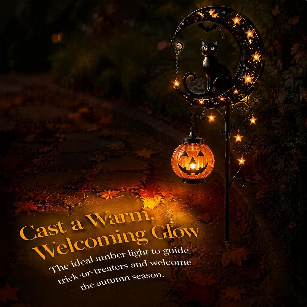 ไฟประดับสวนรูปแมวดำและฟักทองสำ - Outdoor Lighting Ground บทวิจารณ์และราคา