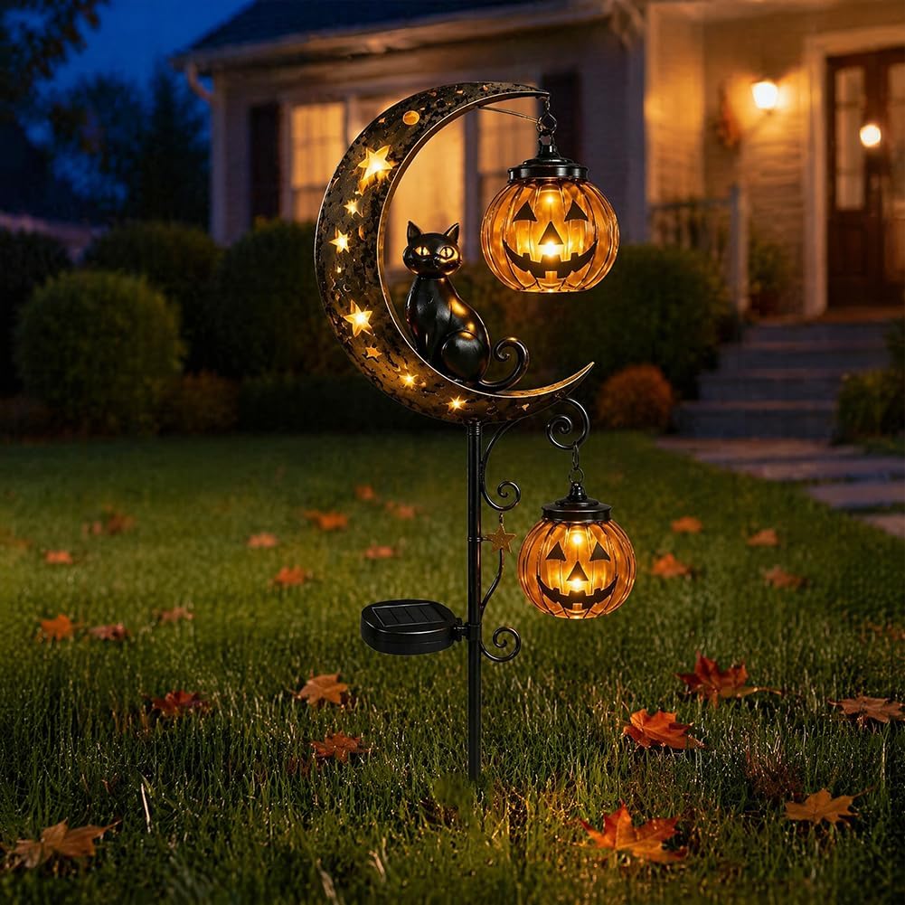 ไฟประดับสวนรูปแมวดำและฟักทองสำ - Outdoor Lighting Ground บทวิจารณ์และราคา