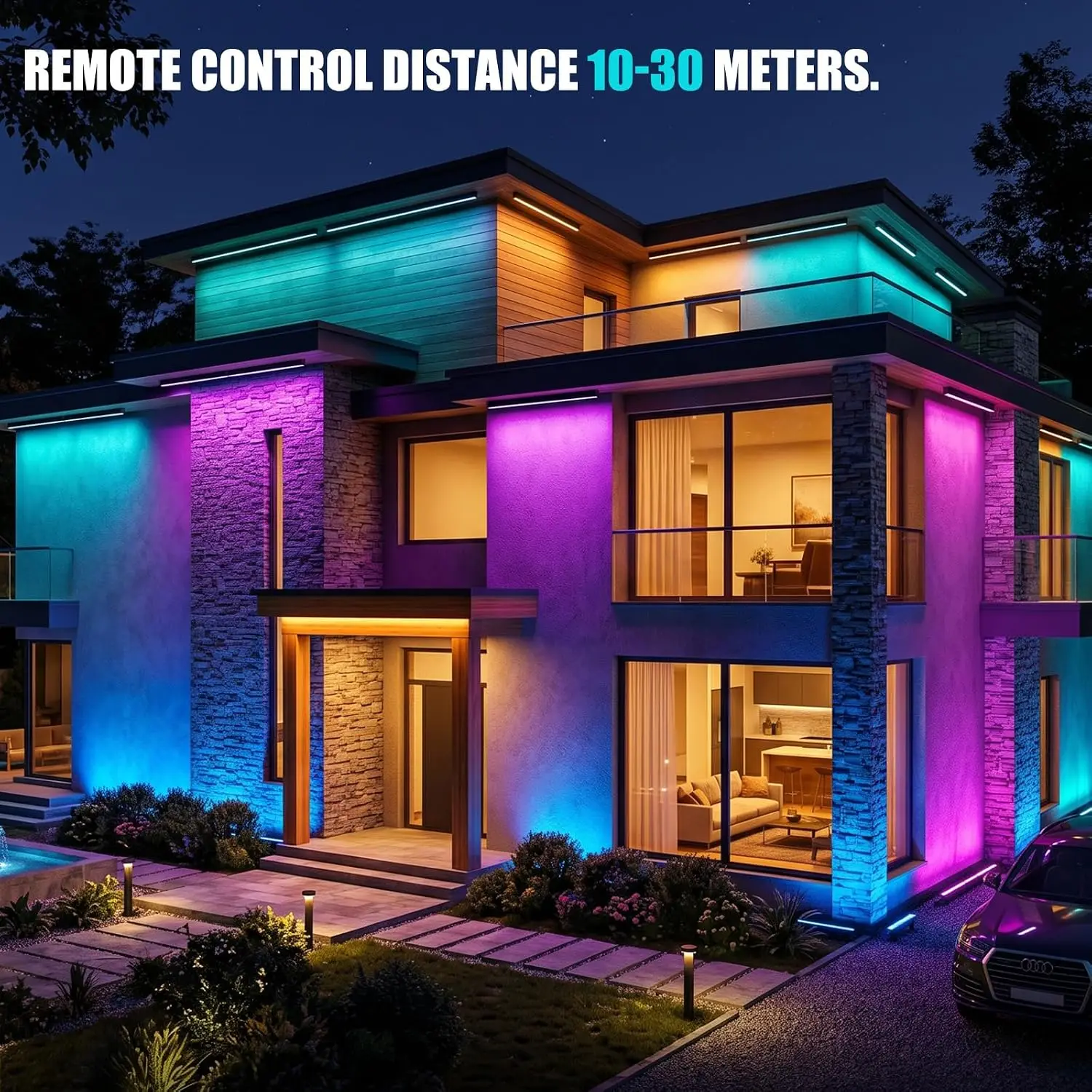 ไฟส่องผนัง RGB แบบ 2 ชิ้น 100W - Color Changing Outdoor บทวิจารณ์และราคา
