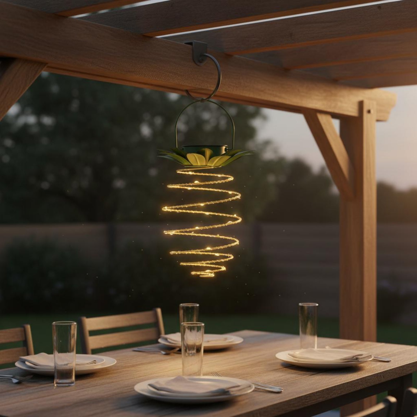 โคมไฟพลังงานแสงอาทิตย์รูปสับปะ - Solar Lantern Hanging บทวิจารณ์และราคา