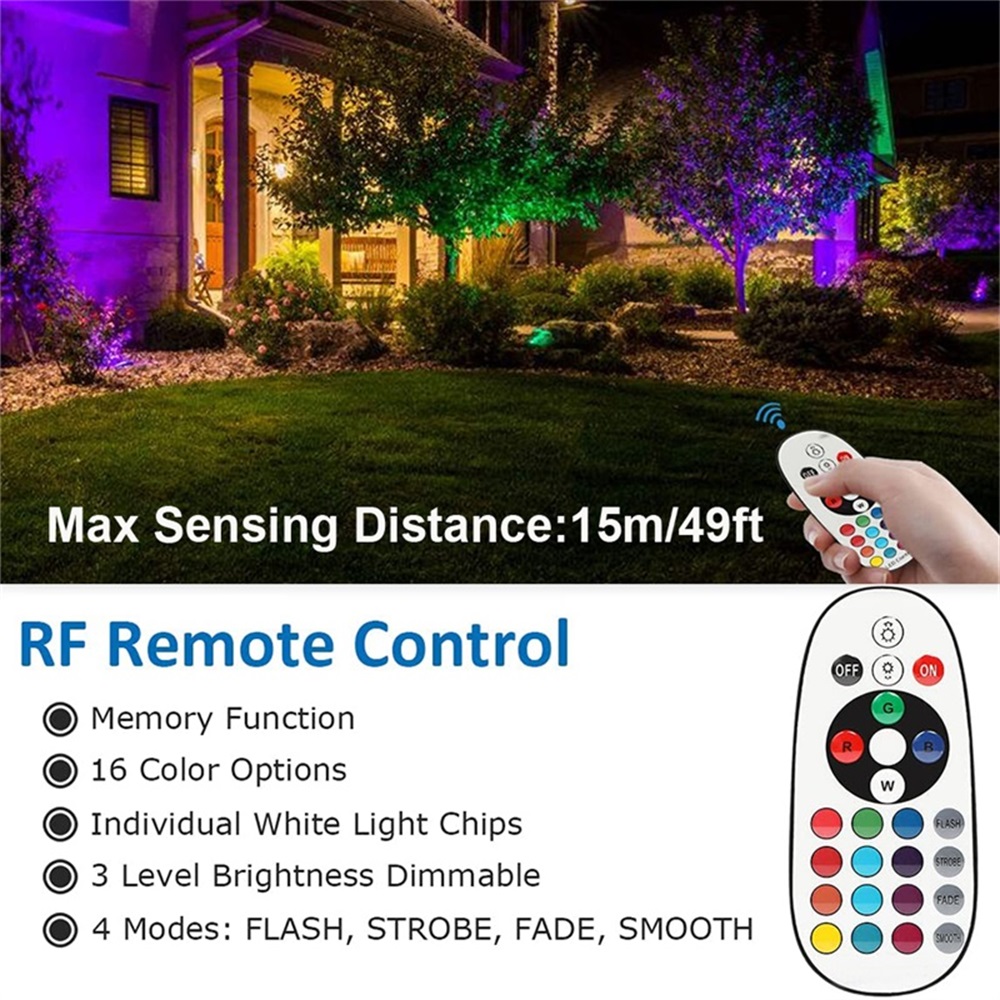 ไฟส่องสว่างภูมิทัศน์ RGBW 10W  - Outdoor Lighting Garden บทวิจารณ์และราคา