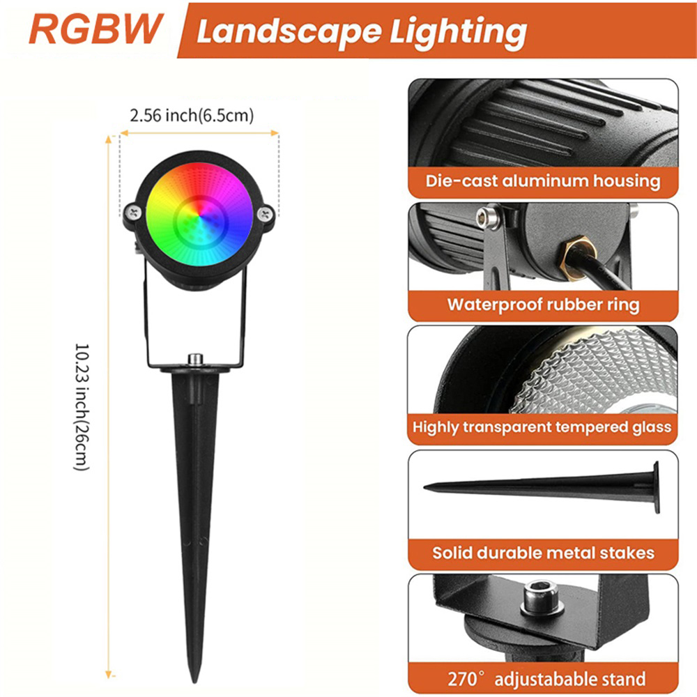 ไฟส่องสว่างภูมิทัศน์ RGBW 10W  - Outdoor Lighting Garden บทวิจารณ์และราคา