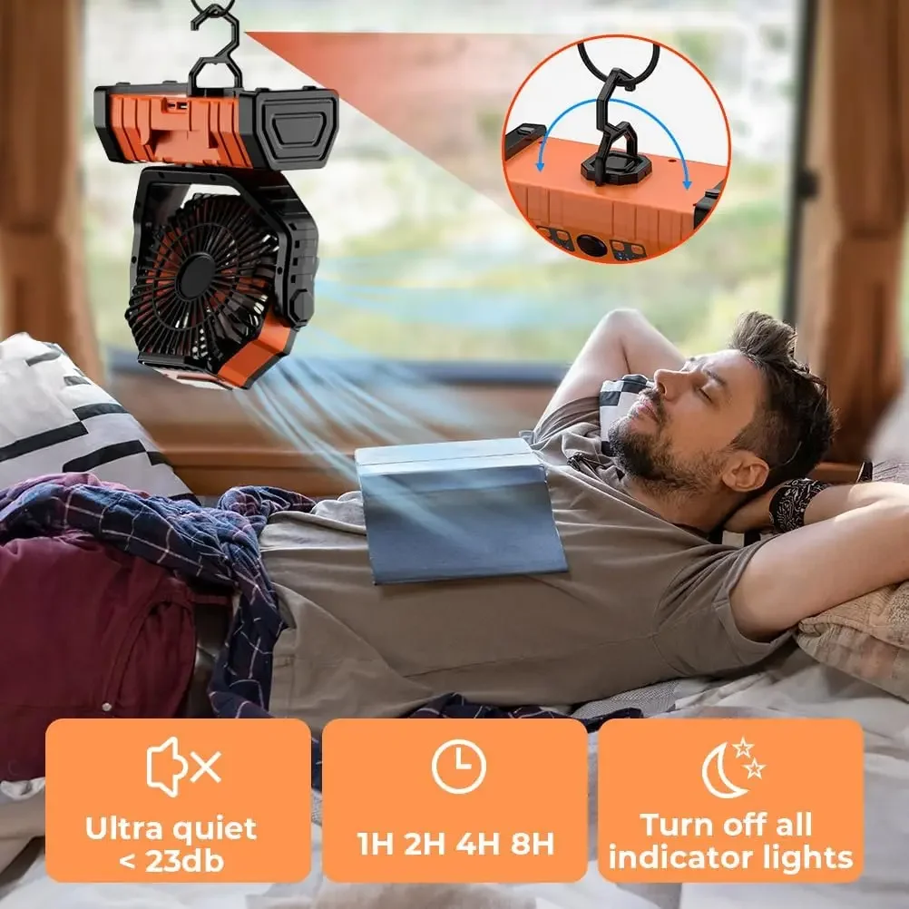 พัดลมตั้งโต๊ะแบบพกพา 20000mAh  - Outdoor Lighting Battery Operated บทวิจารณ์และราคา