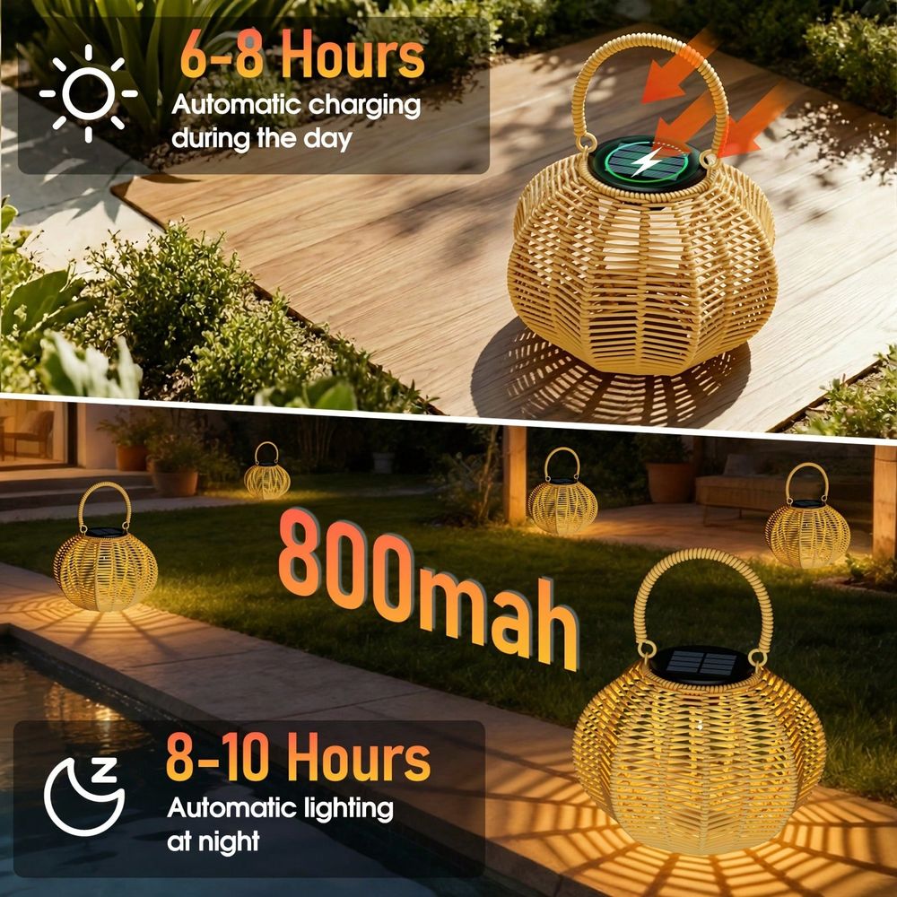 โคมไฟพลังงานแสงอาทิตย์แบบหวายส - Lighting Wedding Outdoor บทวิจารณ์และราคา