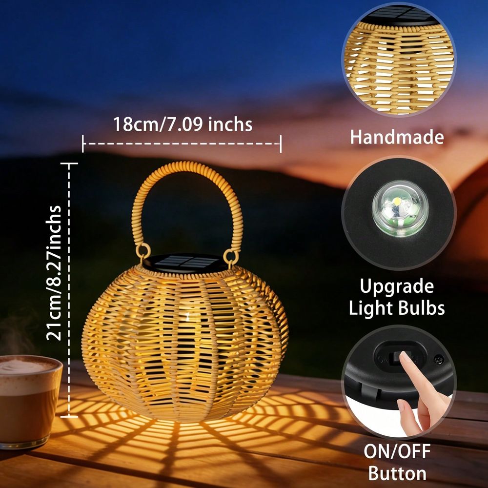 โคมไฟพลังงานแสงอาทิตย์แบบหวายส - Lighting Wedding Outdoor บทวิจารณ์และราคา