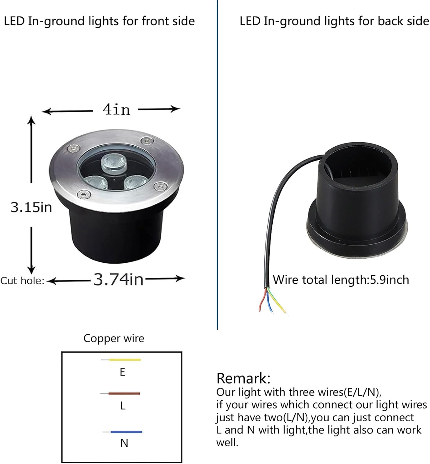 ไฟส่องพื้นกลางแจ้ง 4 ชิ้น 3 วั - Outdoor Lighting Underground Wiring บทวิจารณ์และราคา