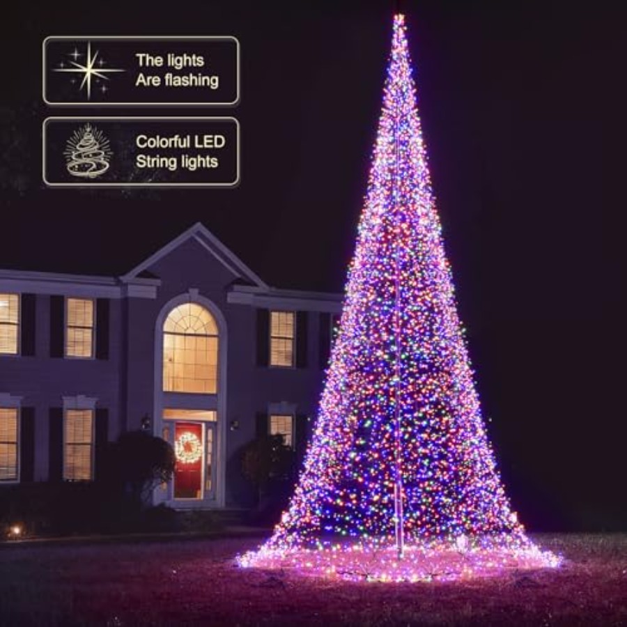เสาธงกลางแจ้งพร้อมไฟ LED ต้นคร - Outdoor Lighting Tree บทวิจารณ์และราคา