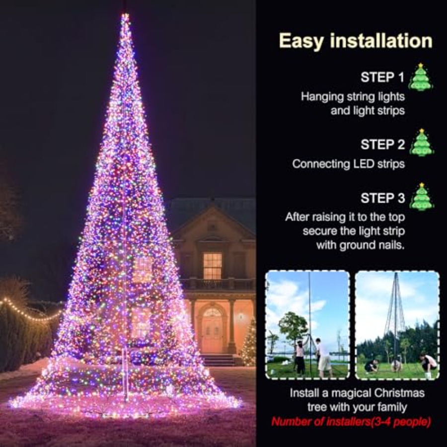 เสาธงกลางแจ้งพร้อมไฟ LED ต้นคร - Outdoor Lighting Tree บทวิจารณ์และราคา