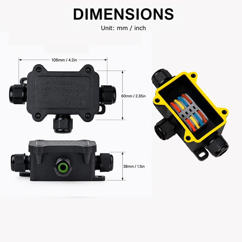 กล่องต่อสายไฟกันน้ำ IP68 แบบ 2 - Outdoor Lighting Junction บทวิจารณ์และราคา