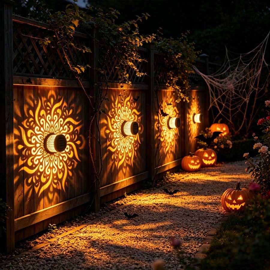1/2 ชิ้น โคมไฟติดผนังรูปดาวเคร - Outdoor Lighting On Fence บทวิจารณ์และราคา
