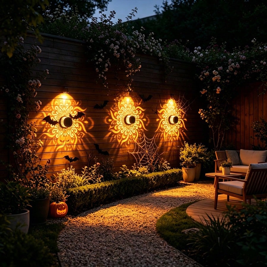 1/2 ชิ้น โคมไฟติดผนังรูปดาวเคร - Outdoor Lighting On Fence บทวิจารณ์และราคา