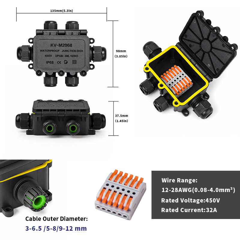 กล่องต่อสายไฟกันน้ำ IP68 แบบ 2 - Outdoor Lighting Junction บทวิจารณ์และราคา