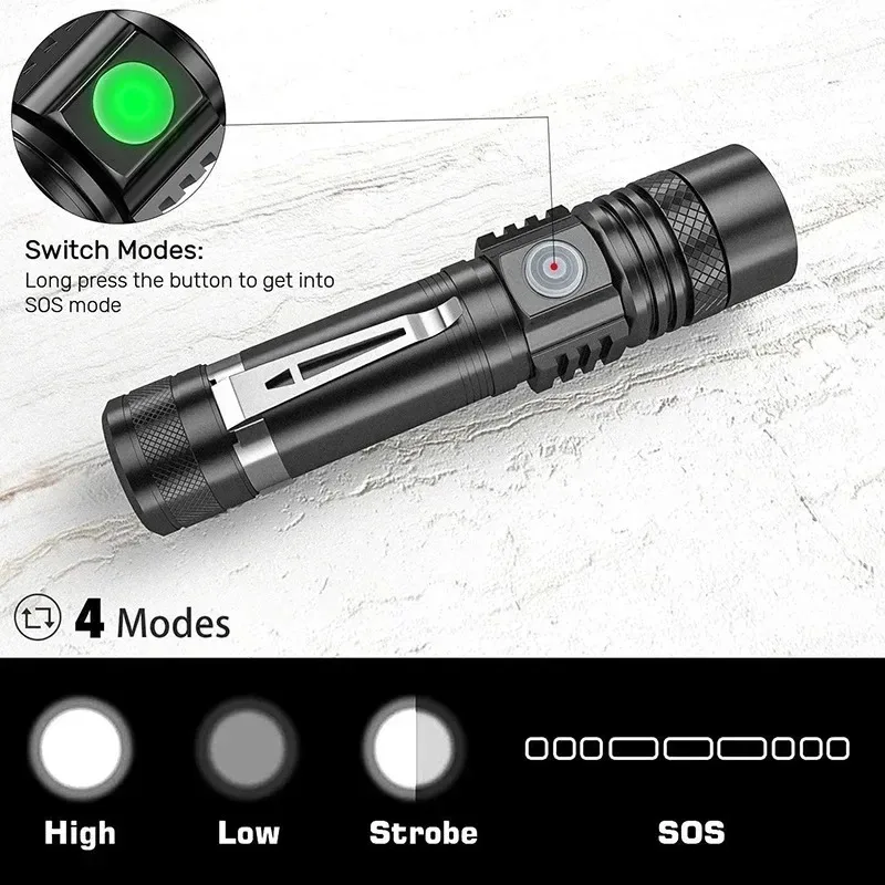 ไฟฉาย LED T6 แบบชาร์จไฟได้, ไฟ - Outdoor Lighting B&Q บทวิจารณ์และราคา