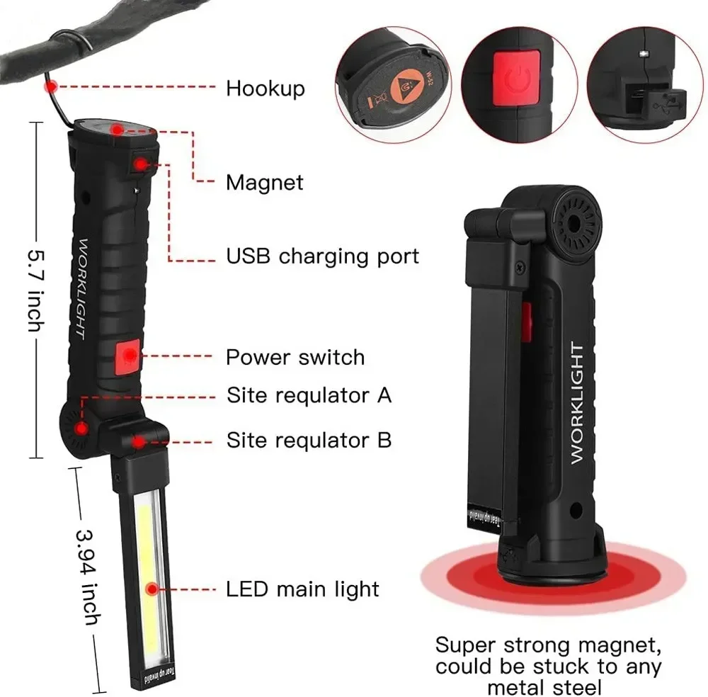 ไฟฉาย LED COB แบบชาร์จไฟได้ผ่า - Outdoor Lighting B&Q บทวิจารณ์และราคา